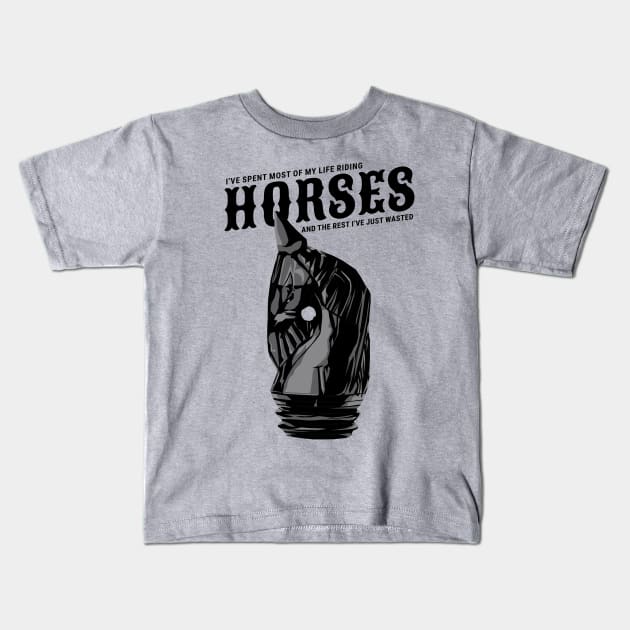 Vintage Handmade Wooden Horse Kids T-Shirt by KewaleeTee